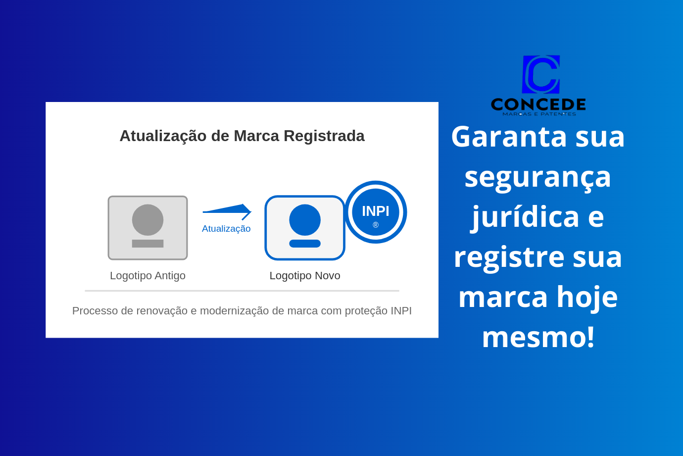 Quer mudar o logotipo da sua marca? 🔄 Saiba como fazer isso com segurança com a Concede Marcas e Patentes!